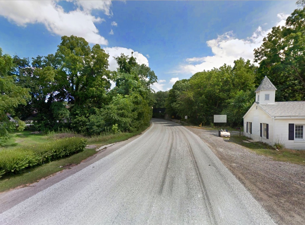 Country road, rustic church